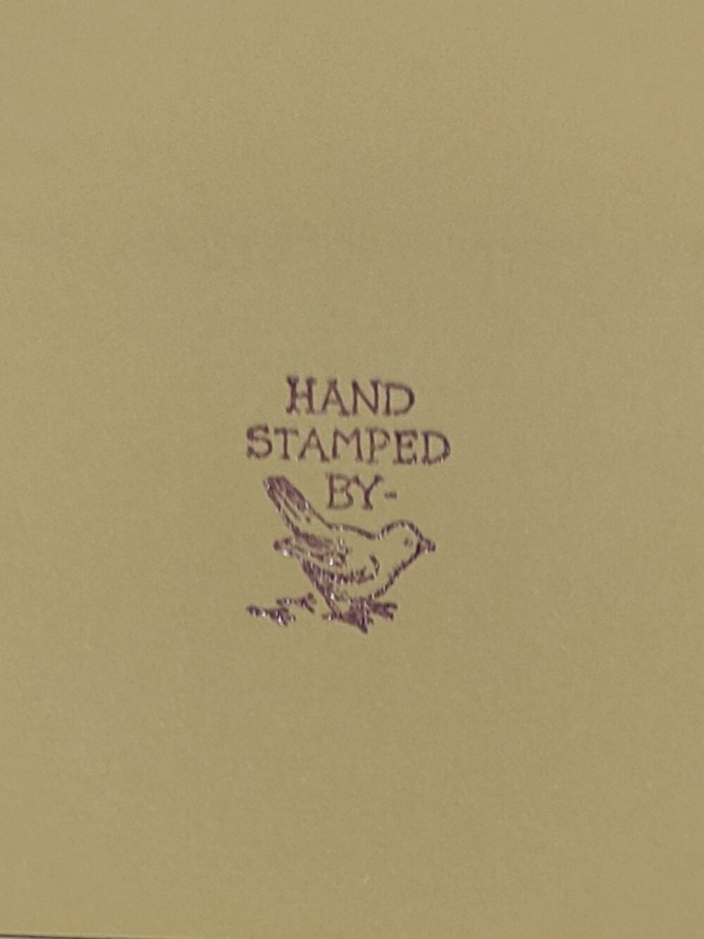 Stampin' Up! "Hand Stamped By" Bird Wood Mounted Rubber Stamp